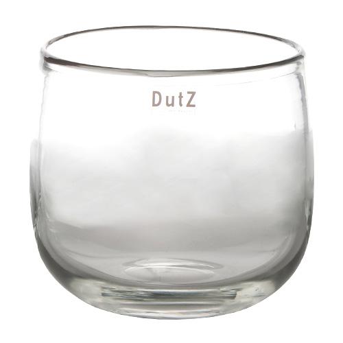 Skleněný květináč DutZ Pot, výška 7 cm, průměr 10 cm, barva čirá