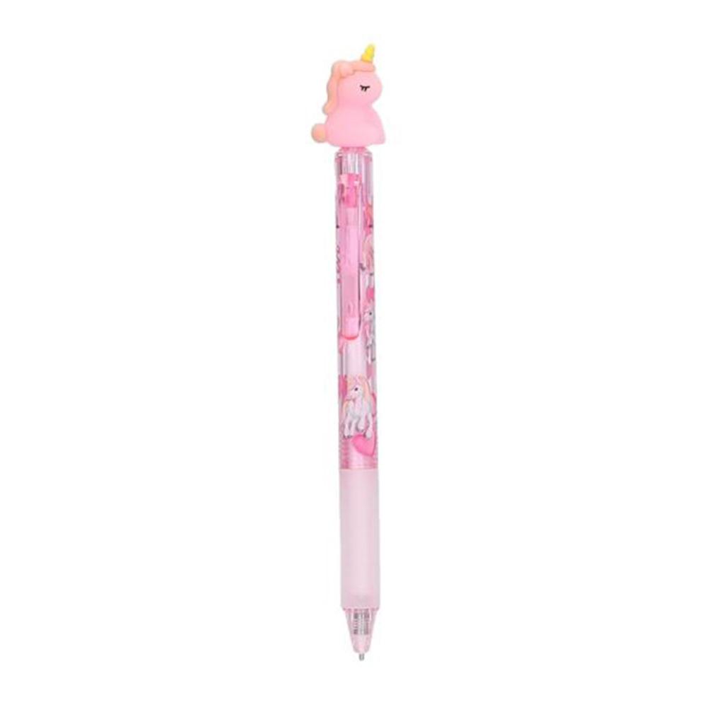 Gumovatelné gelové pero Ylvi s jednorožcem Pink