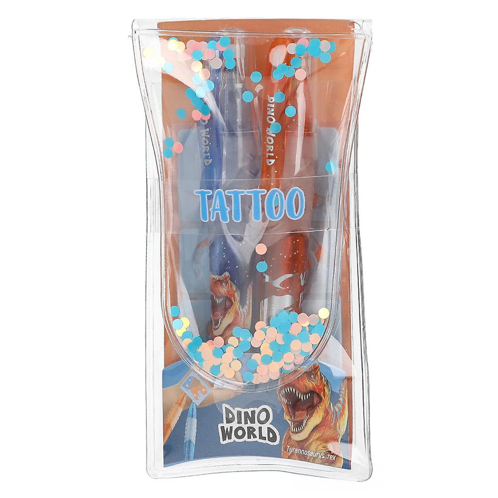 Levně Tetovací třpytivé gelové fixy Dino World 3525805
