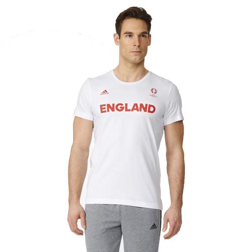 adidas England Graphic pánské triko England Graphic s krátkým rukávem pro fanoušky bílé