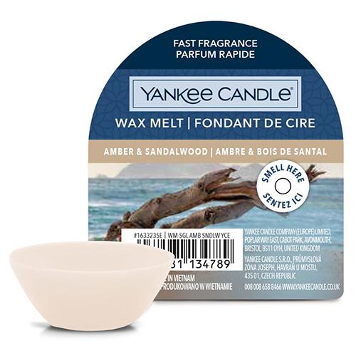 Yankee Candle Vonný vosk do Aromalampy Amber & Sandalwood 22 g