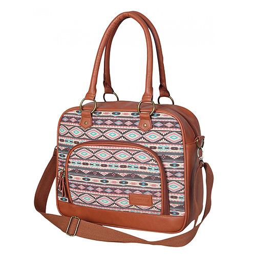 Taška přes rameno Target Africké vzory hnědá koženka