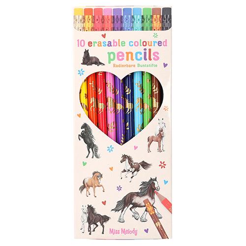 Pastelky Miss Melody, 10 barev, smazatelné