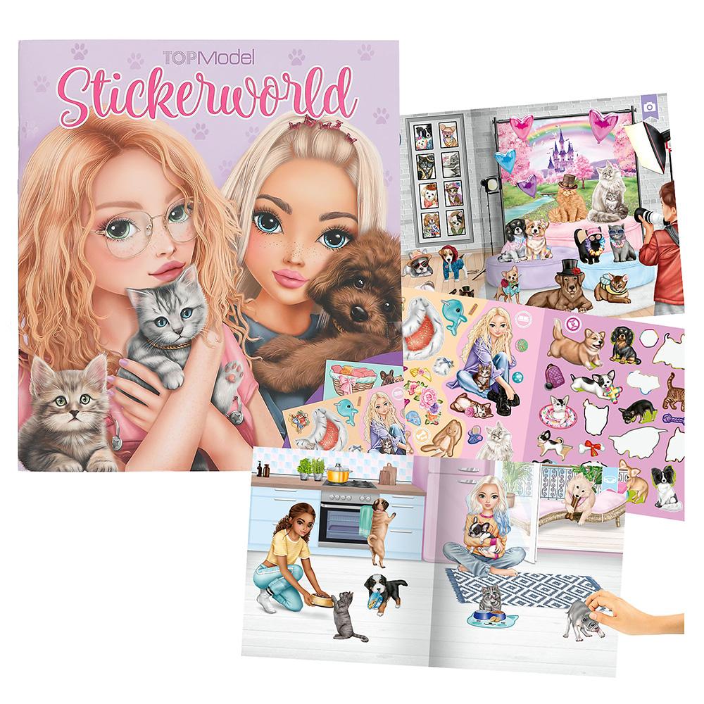 Top Model Stickerworld Doggy and Kitts kreativní sešit se samolepkami pejsků a koťátek