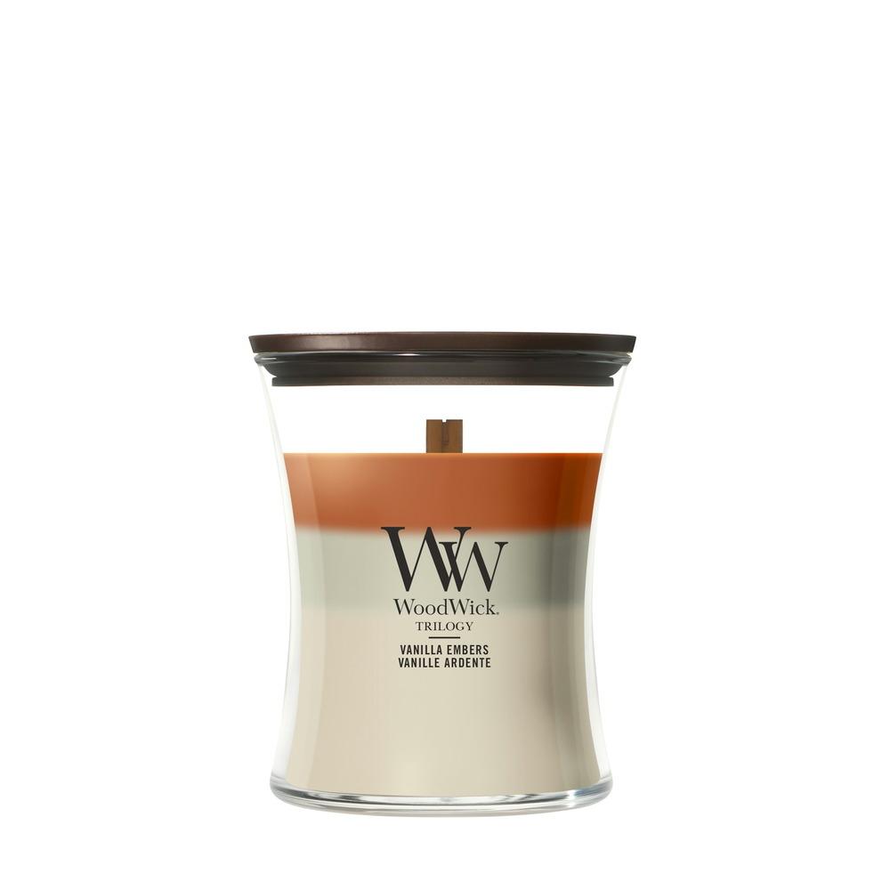 Svíčka WoodWick Trilogy střední, Vanilla Embers