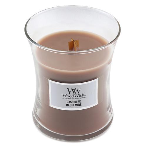Svíčka WoodWick střední, Cashmere