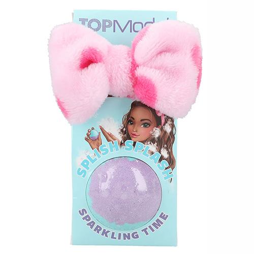 Koupelnová bomba s čelenkou Top Model Candy, Peach lila