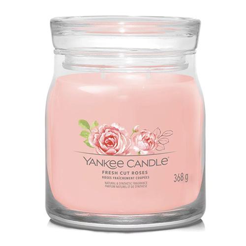 Levně YANKEE CANDLE Fresh Cut Roses svíčka 368g / 2 knoty (Signature střední)