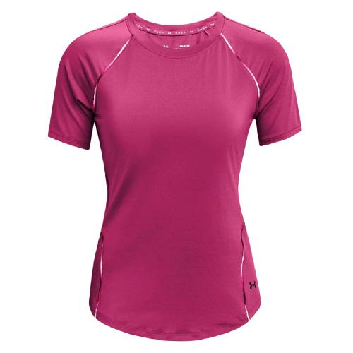 Under Armour Dámské tričko Rush Scallop S/S p.quartz/pink