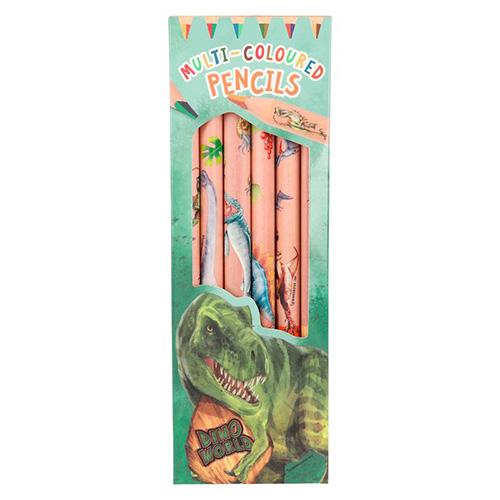 Sada dvoubarevných pastelek Dino World