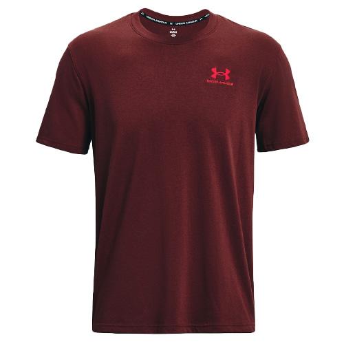Under Armour pánské tričko UA LOGO EMB HEAVYWEIGHT SS červená