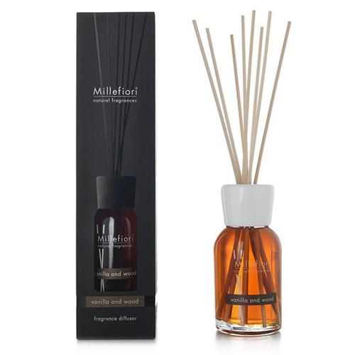 Millefiori Natural Vanilla & Wood Vanilka a dřevo Difuzér 500 ml + 12 stébel v délce 35 cm
