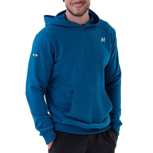 Nebbia Přes hlavu s kapucí a přední kapsou 331 modrá