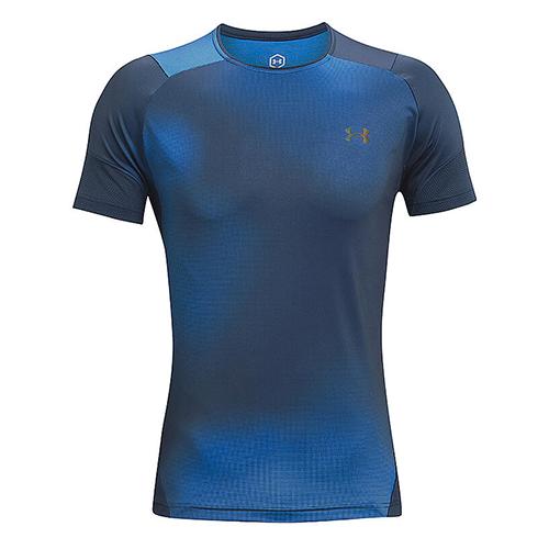 Under Armour pánské funkční tričko HG Rush 2.0 Print SS-BLU modré