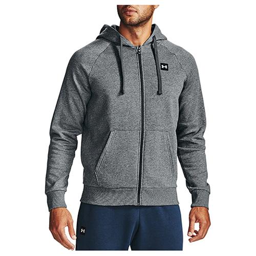 Under Armour Rival fleece FZ Hoodie šedá