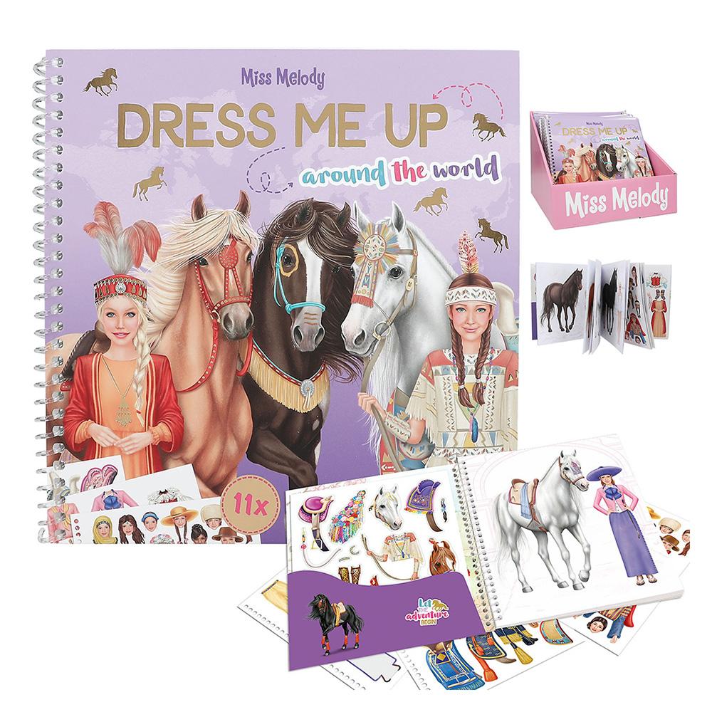 Miss Melody 3498604 dress me up kreativní sešit se samolepkami