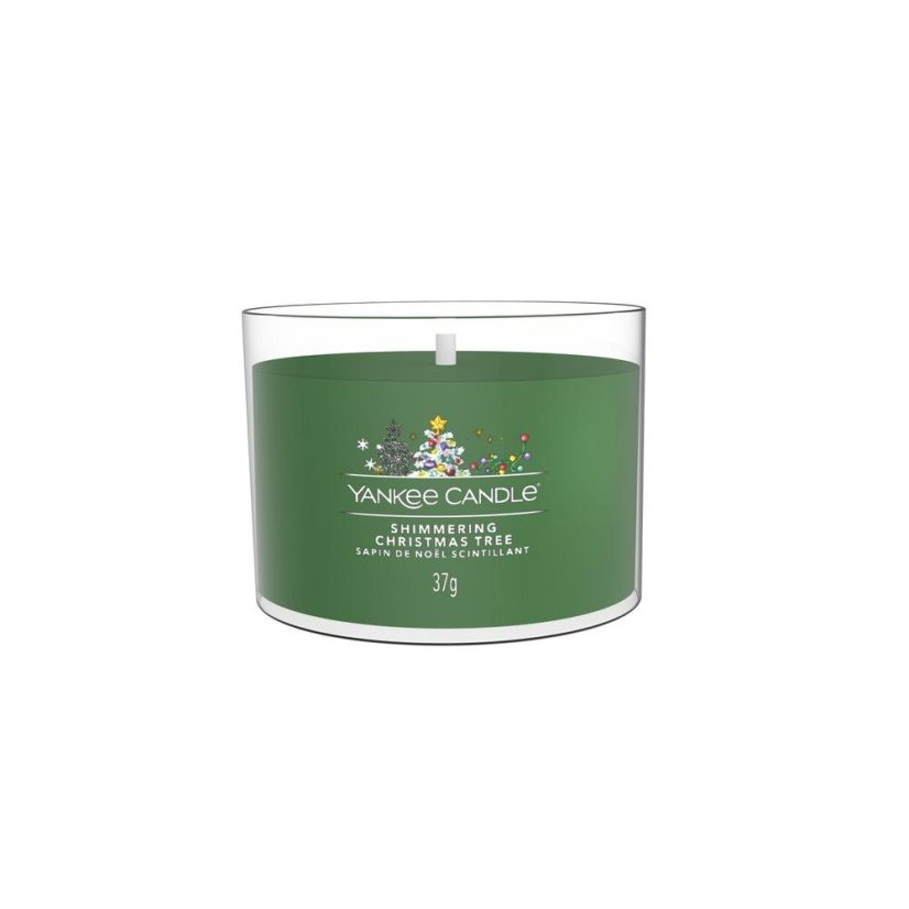 Yankee candle votív gyertya üvegben, Shimmering Christmas Tree