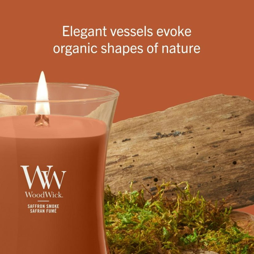WoodWick nagy gyertya, Saffron Smoke