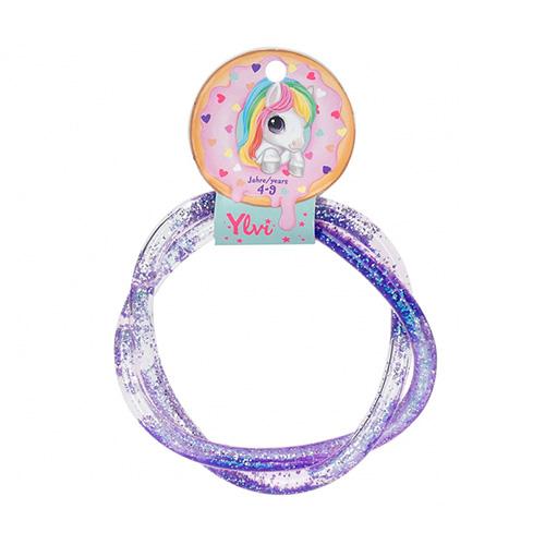 Doppelarmband mit Glitzersteinen Ylvi, lila