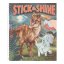 Creative coloring book with stickers Dino World Stick & Shine