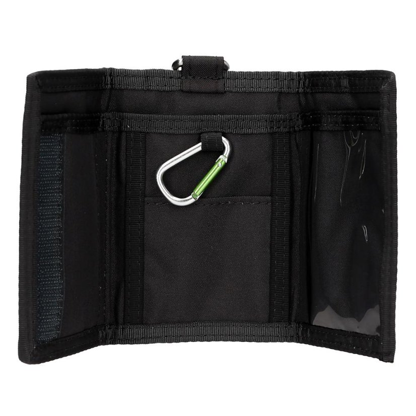 Action World fabric wallet with a neck strap, soccer theme