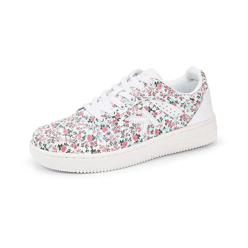 Damenschuhe Kelme Retrobasket Flowers - Farbe: Weiß, Größe: 35