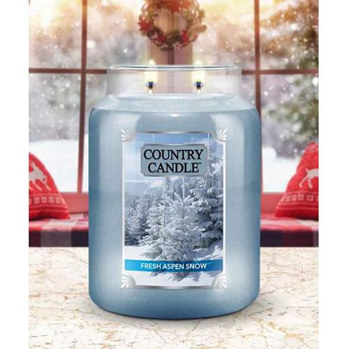 Country Candle Kerze groß, Fresh Aspen Snow