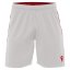 Macron Tempel Fußballshorts - Farbe: Weiß/Rot, Größe: XXS