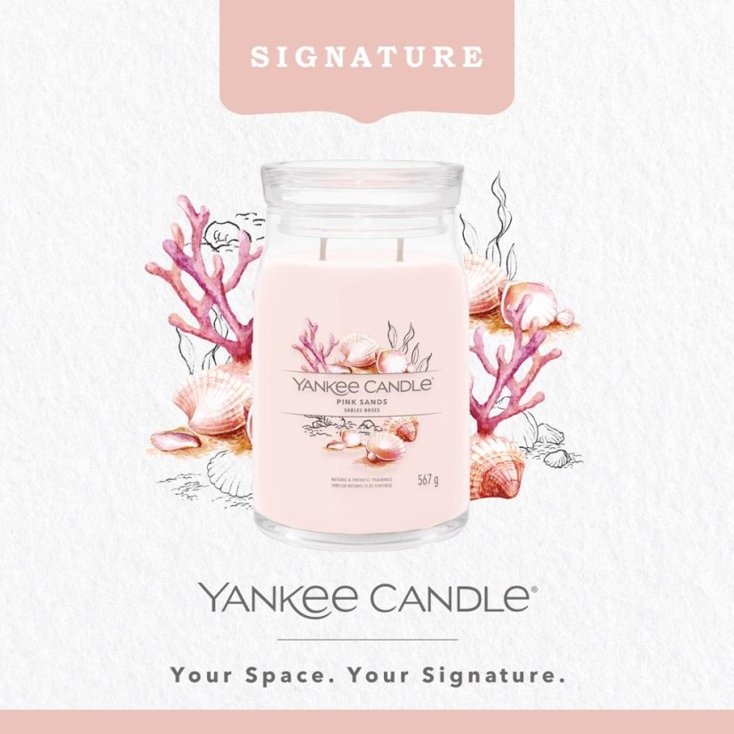 Yankee candle Signature Kerze groß, Pink Sands