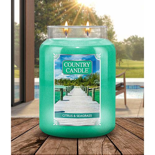 Country Candle große Kerze, Citrus & Seagrass