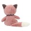 Snukis Foxie Plush Fox – 18 cm, pink and white