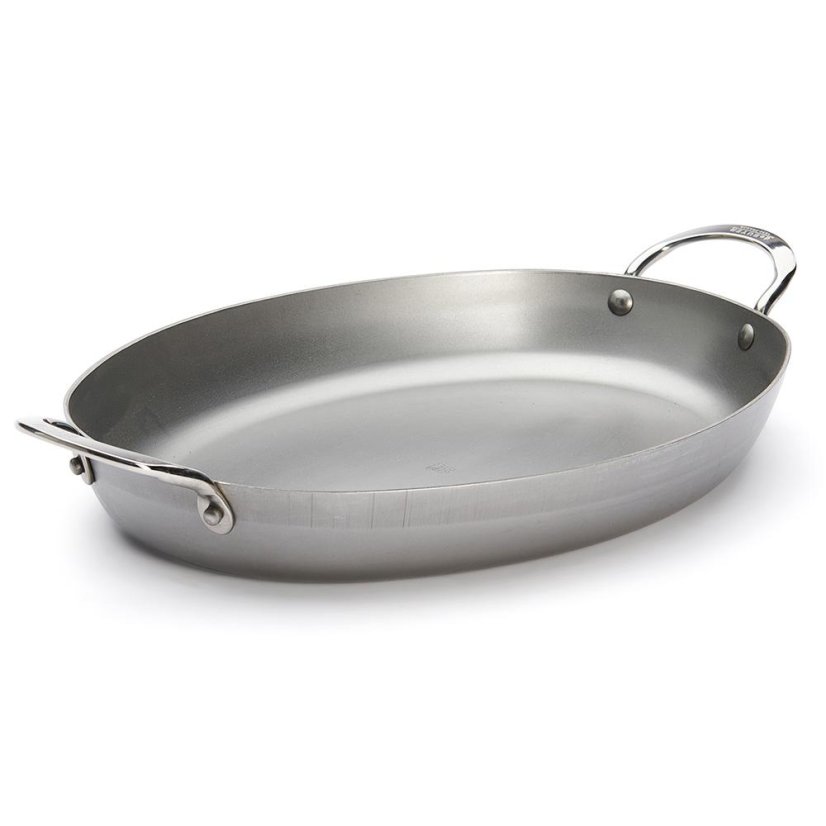 De Buyer MINERAL B 5651.36 oval steel pan, 36 cm