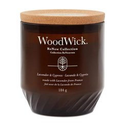 Svíčka WoodWick ReNew střední, Lavender & Cypress