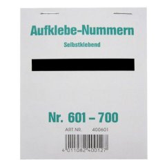 Wolf & Appenzeller self-adhesive numbers