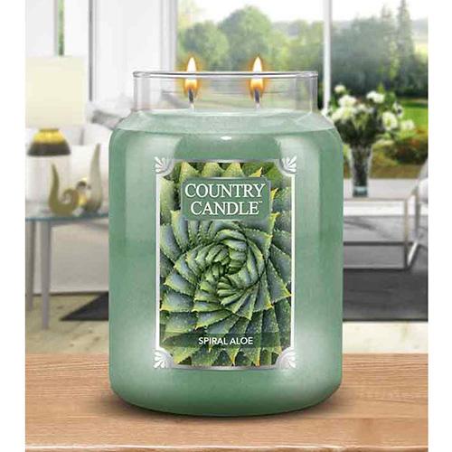 Świeca Country Candle duża, Spiral Aloe