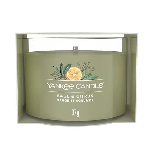 Svíčka Yankee Candle votivní ve skle, Sage & Citrus