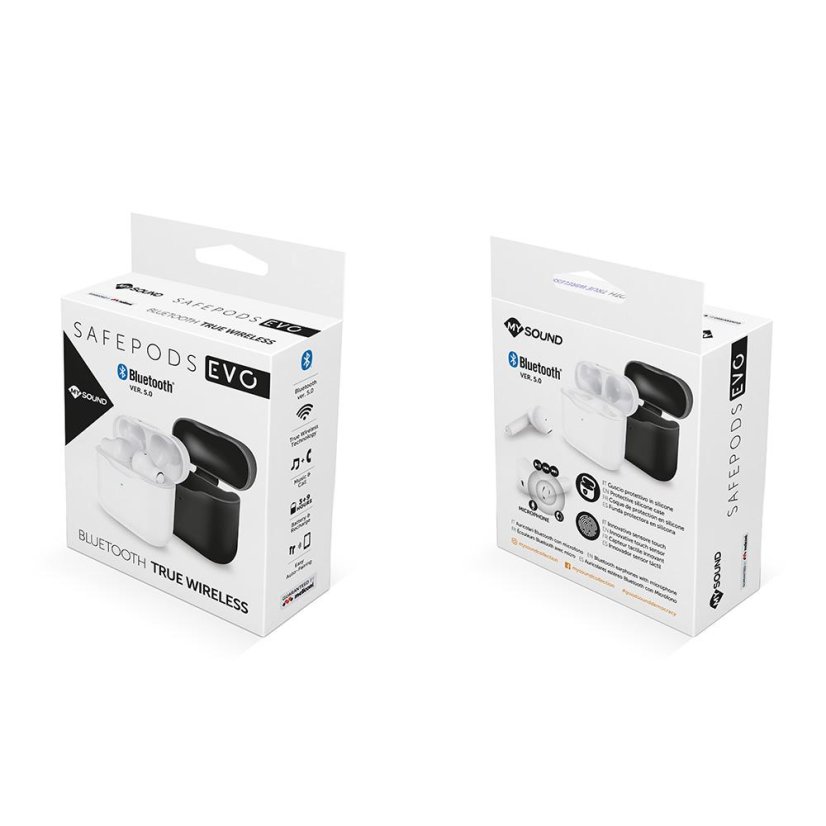 Bezprzewodowe słuchawki Meliconi SAFE PODS EVO 497416 czarne