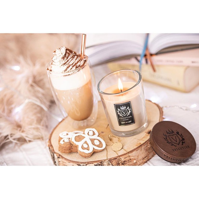 Svíčka Vellutier střední, Café Au Lait
