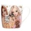 Porzellanbecher mit Widmung „Top Model Fur Ever Friends“
