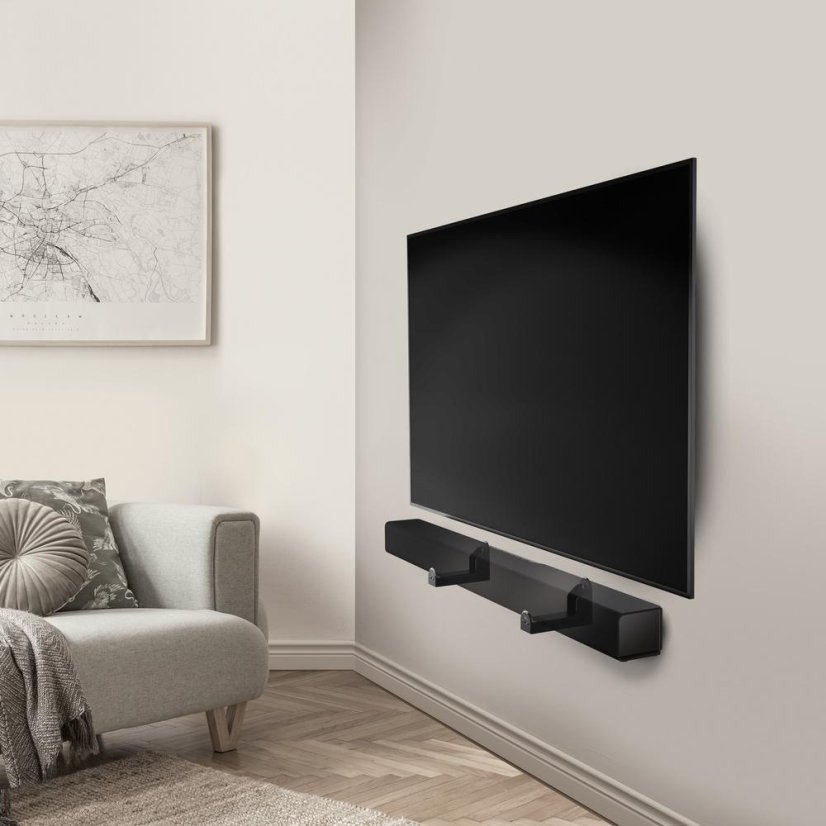 Nástenný držiak pre soundbar, 2 ks Meliconi 480530 čierny