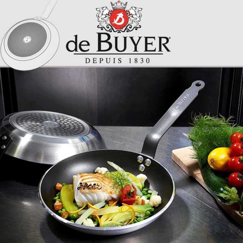 Antihaftpfanne für gesunde Zubereitung von Speisen de Buyer Choc Resto Induction 8480.28, 28 cm