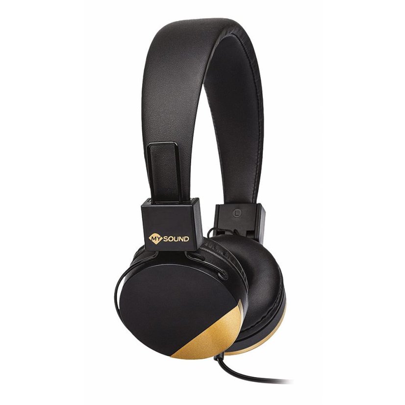 Meliconi My sound Speak Metal 497456 black and gold headphones