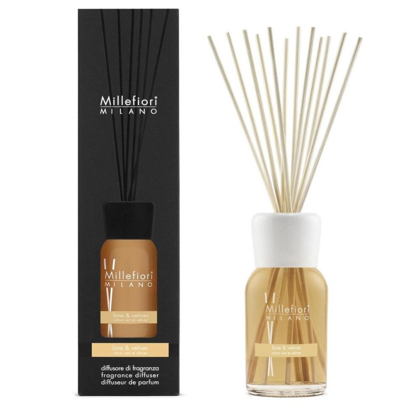 Millefiori Milano Natural, Lime & Vetiver Diffuser, 500 ml