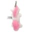 Plush unicorn keychain with Ylvi carabiner, pink heart