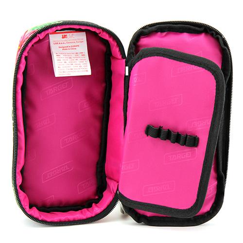 Schultasche Target Compact College Floral Black 21921