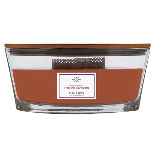 Kerze Purple River Ellipse, Espresso Macchiato
