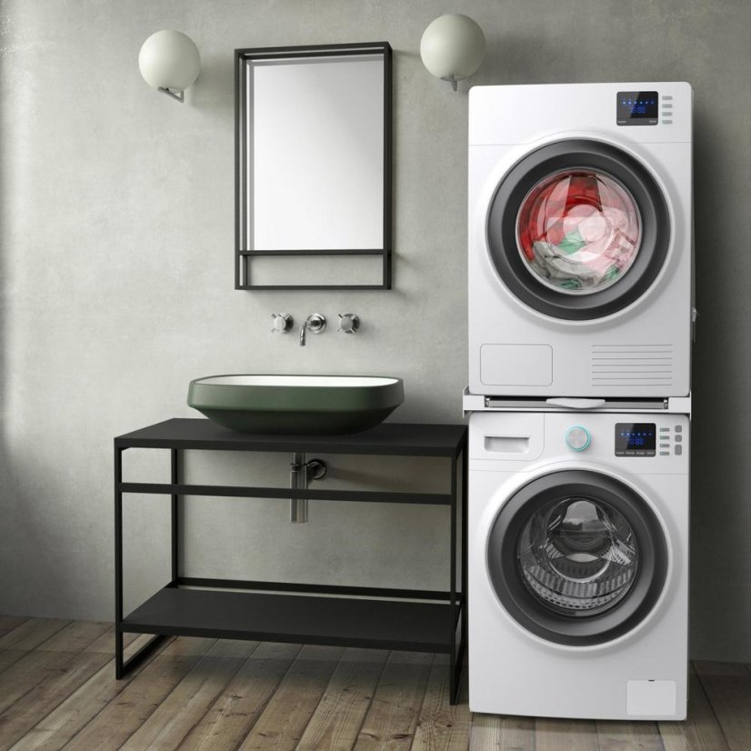 Meliconi 656129 Torre Green+ White Washer/Dryer Combo
