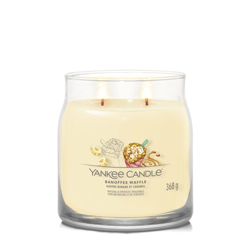 Yankee candle Signature Kerze mittelgroß, Banoffee Waffel