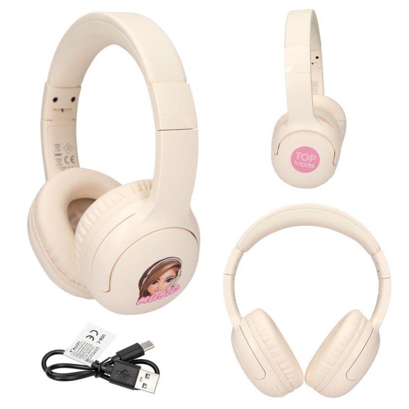 Top Model Wireless Headphones, Cream