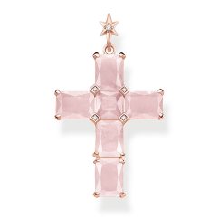 Přívěsek Thomas Sabo Cross Pink PE890-417-9